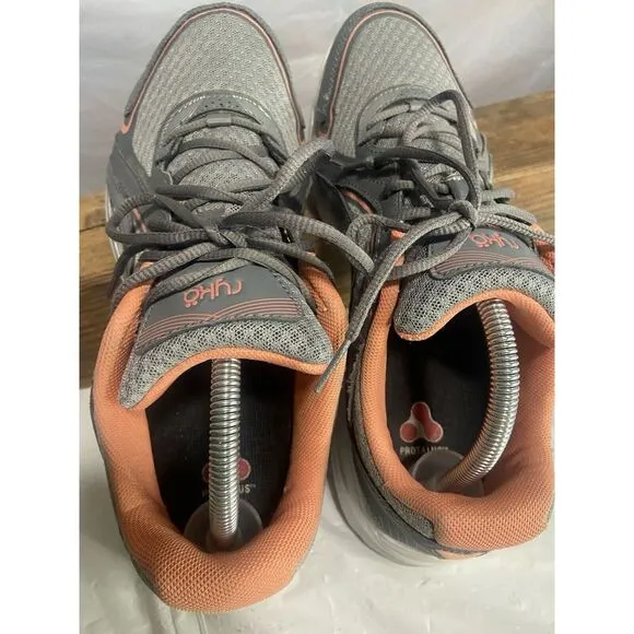 Women's‎ Ryka Sky Walker Gray/Coral Athletic/ Walking Shoes-Size 11M