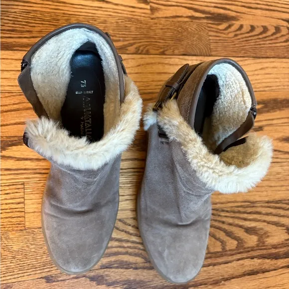 Women's Tan Suede Ankle Boots
