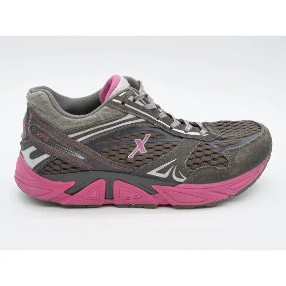 Xelero XPS Walking Shoes Womens 9.5 Gray Leather Plantar Fasciitis Sneakers