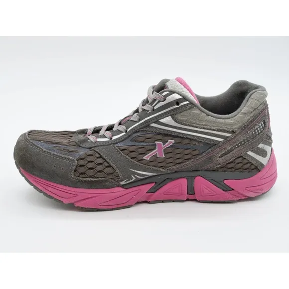 Xelero XPS Walking Shoes Womens 9.5 Gray Leather Plantar Fasciitis Sneakers