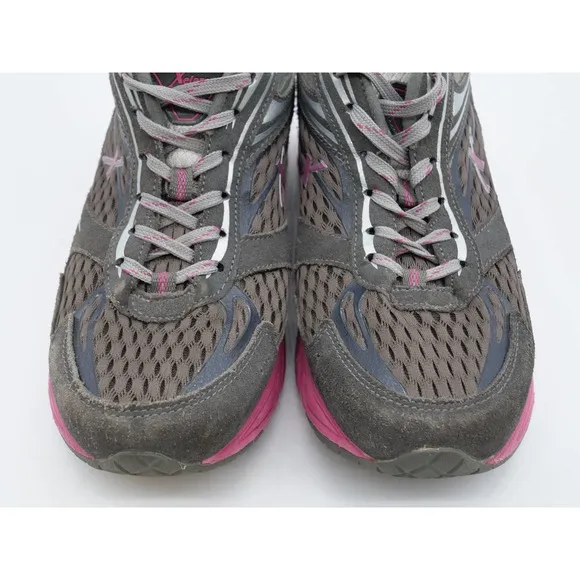 Xelero XPS Walking Shoes Womens 9.5 Gray Leather Plantar Fasciitis Sneakers