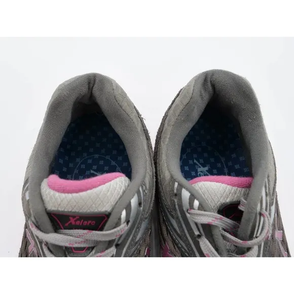 Xelero XPS Walking Shoes Womens 9.5 Gray Leather Plantar Fasciitis Sneakers