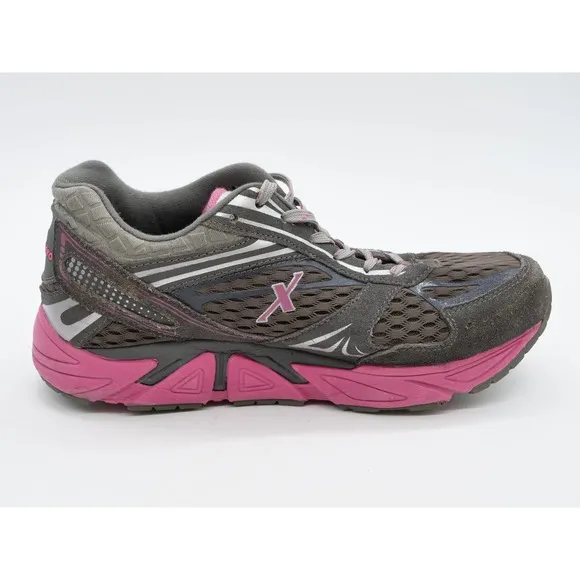 Xelero XPS Walking Shoes Womens 9.5 Gray Leather Plantar Fasciitis Sneakers