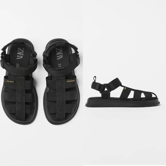 Zara NWT kids fabric fisherman sandals 2549/930