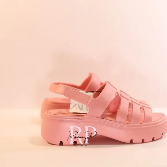 ZARA Women Pink Sandals SZ 37 NWT