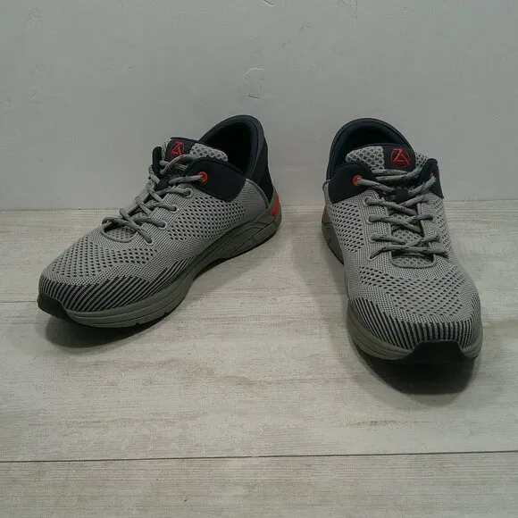 ZEBA Men's Gray &amp; Navy Hands-Free Slip-On Walking Shoes| Sneakers size 11.5