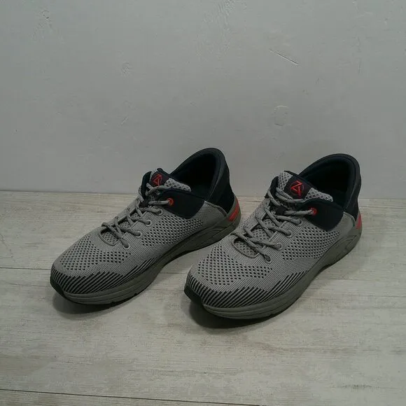 ZEBA Men's Gray &amp; Navy Hands-Free Slip-On Walking Shoes| Sneakers size 11.5