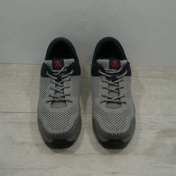 ZEBA Men's Gray &amp; Navy Hands-Free Slip-On Walking Shoes| Sneakers size 11.5