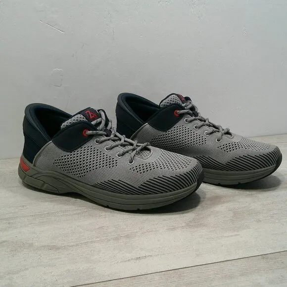 ZEBA Men's Gray &amp; Navy Hands-Free Slip-On Walking Shoes| Sneakers size 11.5